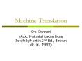 Machine Translation PowerPoint PPT Presentation