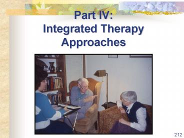 Part IV: Integrated Therapy Approaches