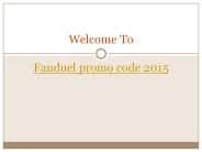 Fanduel promo code 2015