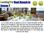 Looking For Best Brunch In Denver