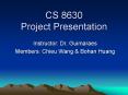 CS 8630 Project Presentation PowerPoint PPT Presentation