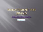 Brand Building Management Services
