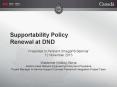 Supportability Policy Renewal at DND PowerPoint PPT Presentation