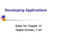 Developing Applications PowerPoint PPT Presentation