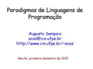 Paradigmas de Linguagens de Programa