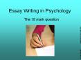 Essay Writing in Psychology PowerPoint PPT Presentation