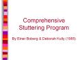 Comprehensive Stuttering Program By Einer Boberg PowerPoint PPT Presentation
