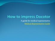 Medical representative success Guide