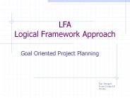 LFA Logical Framework Approach