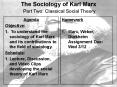 The Sociology of Karl Marx  Part Two: Classical Social Theory PowerPoint PPT Presentation