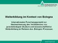 Weiterbildung im Kontext von Bologna Internationales Forschungsprojekt zur Neubestimmung des Verh PowerPoint PPT Presentation