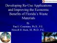 Developing Re-Use Applications and Improving the Economic Benefits of Florida PowerPoint PPT Presentation