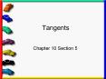 Tangents PowerPoint PPT Presentation