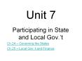 Participating in State and Local Gov. PowerPoint PPT Presentation