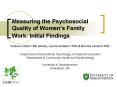 Measuring the Psychosocial Quality of Women PowerPoint PPT Presentation