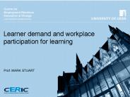 Learner demand and workplace participation for learning