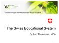 The Swiss Educational System PowerPoint PPT Presentation