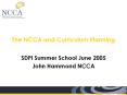 The NCCA and Curriculum Planning PowerPoint PPT Presentation
