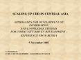 SCALING UP CDD IN CENTRAL ASIA PowerPoint PPT Presentation