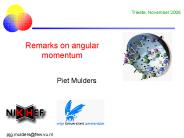 Remarks on angular momentum