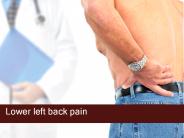 Lower left back pain