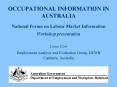 OCCUPATIONAL INFORMATION IN AUSTRALIA PowerPoint PPT Presentation