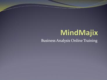 Business Analysis Online Training