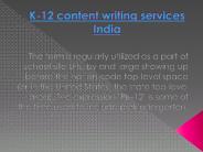 K-12 content writing services India