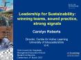 Leadership for Sustainability: winning teams, sound practice, strong signals PowerPoint PPT Presentation