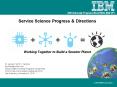 Service Science Progress PowerPoint PPT Presentation
