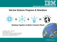 Service Science Progress