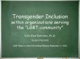 Transgender Inclusion within organizations serving the  PowerPoint PPT Presentation