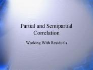 Partial and Semipartial Correlation