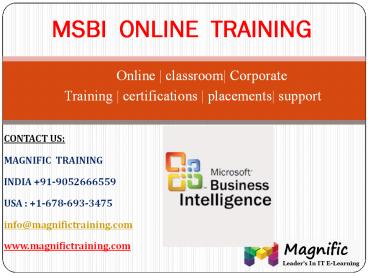 online msbi training classes in hyderabad
