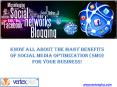 Know all about the many benefits of Social Media Optimization (SMO) for your business! PowerPoint PPT Presentation