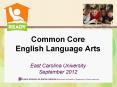 Common Core English Language Arts PowerPoint PPT Presentation