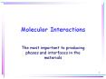 Molecular Interactions PowerPoint PPT Presentation