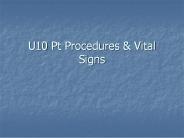 U10 Pt Procedures