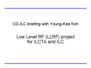 CD-ILC briefing with Young-Kee Kim