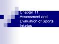 Chapter 11 Assessment and Evaluation of Sports Injuries PowerPoint PPT Presentation