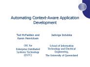 Automating Context-Aware Application Development