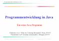 Programmentwicklung in Java PowerPoint PPT Presentation