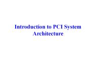 Introduction to PCI System Architecture