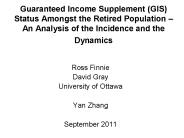 Guaranteed Income Supplement (GIS) Status Amongst the Retired Population 