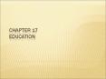 Chapter 17 Education PowerPoint PPT Presentation