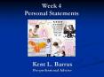 Week 4 Personal Statements PowerPoint PPT Presentation