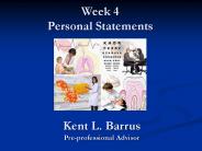 Week 4 Personal Statements