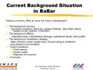 Current Background Situation in BaBar
