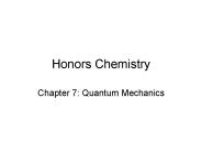 Honors Chemistry