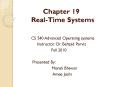 Chapter 19 Real-Time Systems PowerPoint PPT Presentation